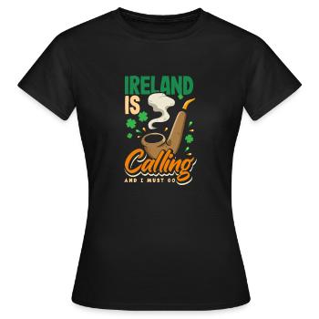 Drôle d’irlandais Irlande cadeau - T-shirt Femme - noir - Devant - AI Model Female 172 dark (172cm)