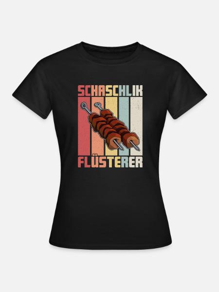 Schaschlik Flüsterer Retro Russland Fleisch - Frauen T-Shirt - Schwarz