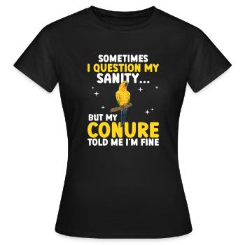 Parakeet Parrot Parakeet Bird - Women's T-Shirt - black - Front - AI Model Female 172 dark (172cm)