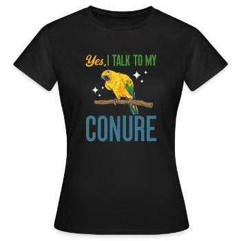 Parakeet Parrot Parakeet Bird - Women's T-Shirt - black - Front - AI Model Female 172 dark (172cm)