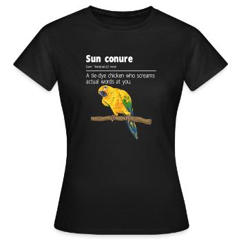 Parakeet Parrot Parakeet Bird - Women's T-Shirt - black - Front - AI Model Female 172 dark (172cm)