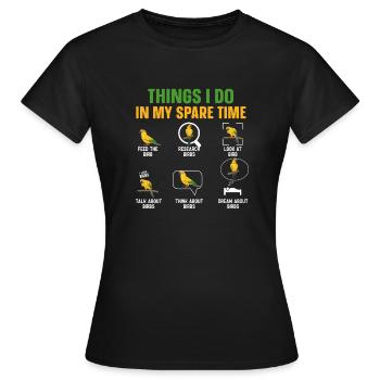 Parakeet Parrot Parakeet Bird - Women's T-Shirt - black - Front - AI Model Female 172 dark (172cm)