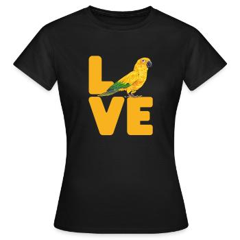Parakeet Parrot Parakeet Bird - Women's T-Shirt - black - Front - AI Model Female 172 dark (172cm)