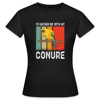 Parakeet Parrot Parakeet Bird - Women's T-Shirt - black - Front - AI Model Female 172 dark (172cm)