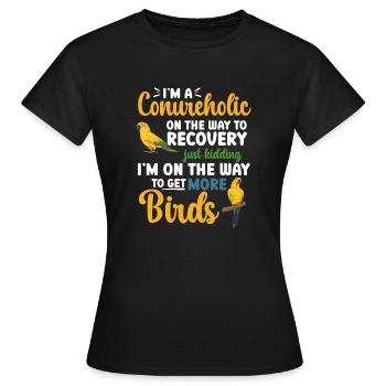 Parakeet Parrot Parakeet Bird - Women's T-Shirt - black - Front - AI Model Female 172 dark (172cm)