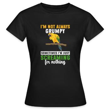 Parakeet Parrot Parakeet Bird - Women's T-Shirt - black - Front - AI Model Female 172 dark (172cm)