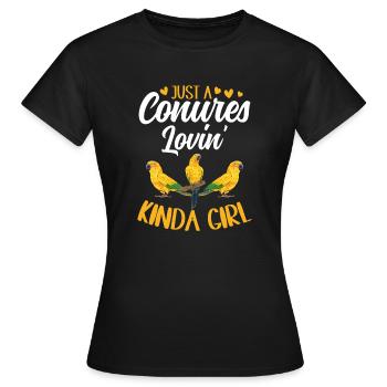 Parakeet Parrot Parakeet Bird - Women's T-Shirt - black - Front - AI Model Female 172 dark (172cm)
