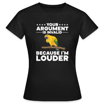 Parakeet Parrot Parakeet Bird - Women's T-Shirt - black - Front - AI Model Female 172 dark (172cm)
