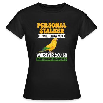 Parakeet Parrot Parakeet Bird - Women's T-Shirt - black - Front - AI Model Female 172 dark (172cm)