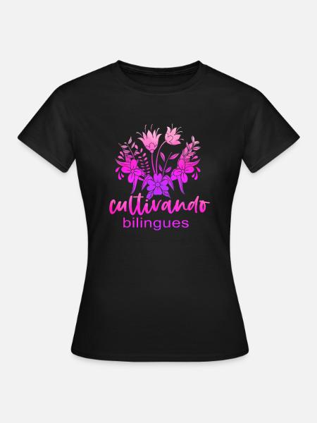 Cultivando Bilingües Spanischlehrer - Frauen T-Shirt - Schwarz