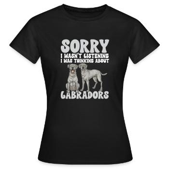 Silver Labrador Retriever Silver Lab - Women's T-Shirt - black - Front - AI Model Female 172 dark (172cm)
