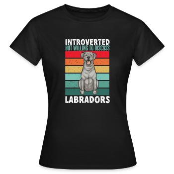 Silver Labrador Retriever Silver Lab - Women's T-Shirt - black - Front - AI Model Female 172 dark (172cm)