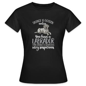 Silver Labrador Retriever Silver Lab - Women's T-Shirt - black - Front - AI Model Female 172 dark (172cm)