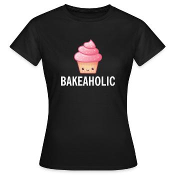 Gâteau d’amoureux des gâteaux - T-shirt Femme - noir - Devant - AI Model Female 172 dark (172cm)