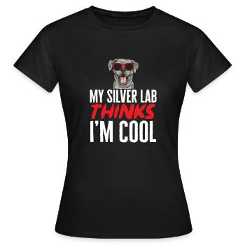 Silver Labrador Retriever Silver Lab - Women's T-Shirt - black - Front - AI Model Female 172 dark (172cm)