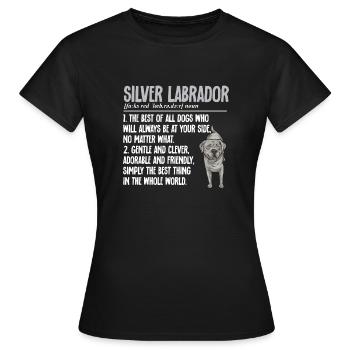 Silver Labrador Retriever Silver Lab - Women's T-Shirt - black - Front - AI Model Female 172 dark (172cm)