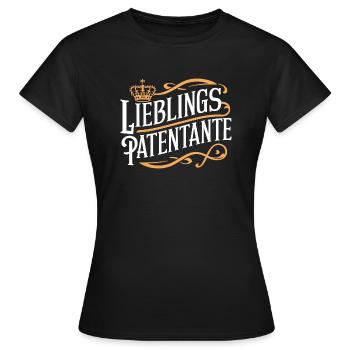 Lieblings Patentante - Frauen T-Shirt - Schwarz - Vorne - AI Model Female 172 dark (172cm)