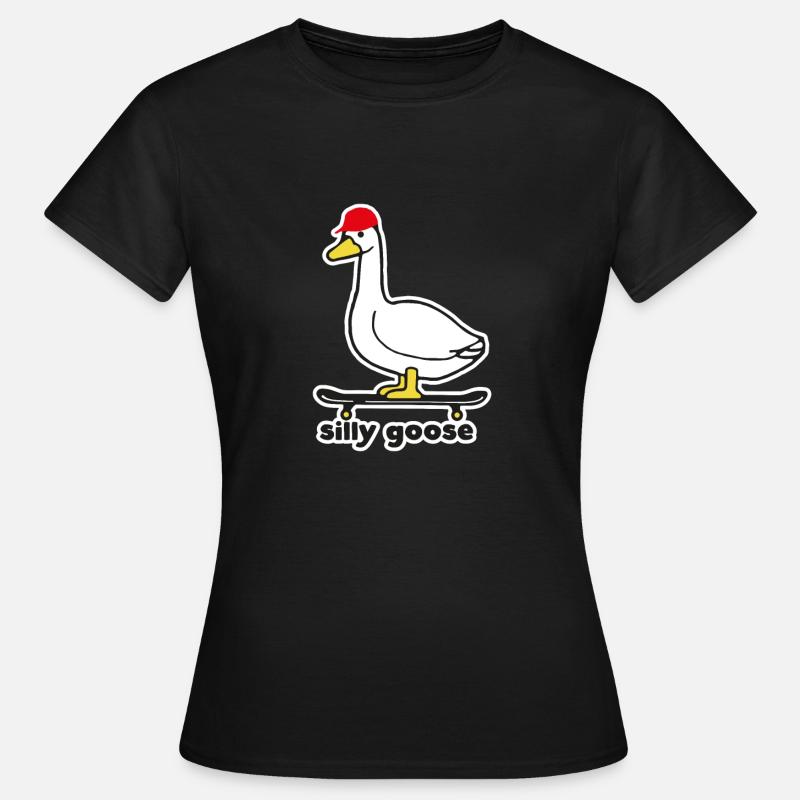 Silly Goose - Frauen T-Shirt - Schwarz