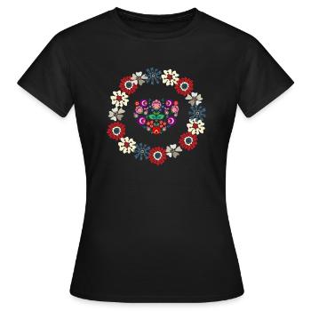 J’aime le folk 2024 - T-shirt Femme - noir - Devant - AI Model Female 172 dark (172cm)