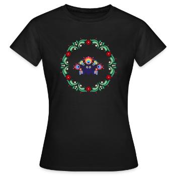 J’aime le folk - T-shirt Femme - noir - Devant - AI Model Female 172 dark (172cm)