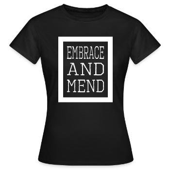 Aider la main Guérison Citations Guérison Spirituelle - T-shirt Femme - noir - Devant - AI Model Female 172 dark (172cm)
