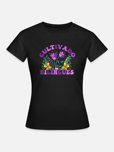 Cultivando Bilingües Spanischlehrer - Frauen T-Shirt - Schwarz