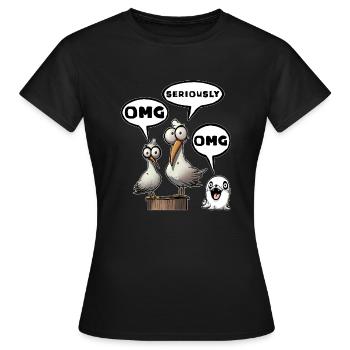 Omg, seriously, awesome - Frauen T-Shirt - Schwarz - Vorne - AI Model Female 172 dark (172cm)