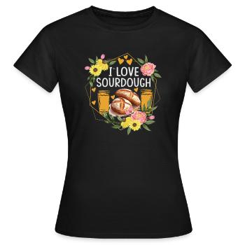 Des marchands de levain, des boulangers de levure passionnés par la pâtisserie - T-shirt Femme - noir - Devant - AI Model Female 172 dark (172cm)