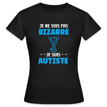 sensibilisation à l'autisme autiste - T-shirt Femme - noir - Devant - AI Model Female 172 dark (172cm)