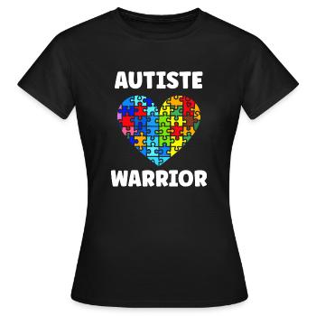 sensibilisation a l'autisme autiste - T-shirt Femme - noir - Devant - AI Model Female 172 dark (172cm)