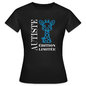 sensibilisation à l'autisme autiste - T-shirt Femme - noir - Devant - AI Model Female 172 dark (172cm)