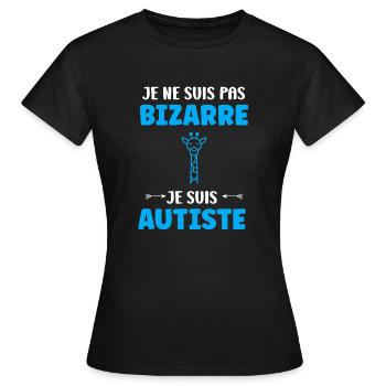 sensibilisation à l'autisme autiste - T-shirt Femme - noir - Devant - AI Model Female 172 dark (172cm)