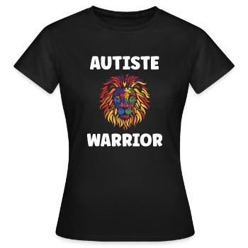 sensibilisation a l'autisme autiste - T-shirt Femme - noir - Devant - AI Model Female 172 dark (172cm)