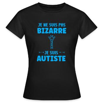 sensibilisation à l'autisme autiste - T-shirt Femme - noir - Devant - AI Model Female 172 dark (172cm)