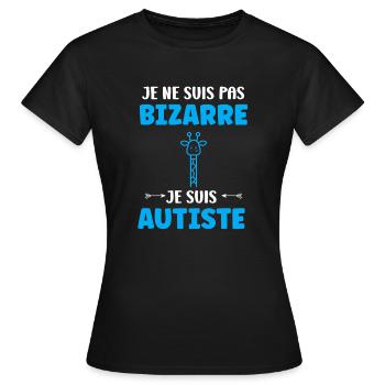 sensibilisation à l'autisme autiste - T-shirt Femme - noir - Devant - AI Model Female 172 dark (172cm)