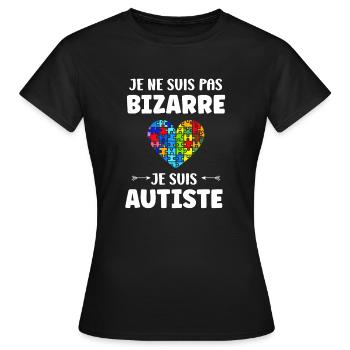 sensibilisation a l'autisme autiste - T-shirt Femme - noir - Devant - AI Model Female 172 dark (172cm)