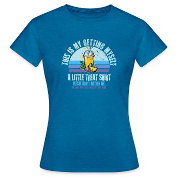 Cremiges Eisbecher-Dessert Stört mich nicht - Frauen T-Shirt - Antikblaues Saphir meliert - Vorne - AI Model Female 172 dark (172cm)