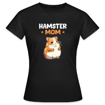 Hamster Mama Hammy Frauen Mädchen - Frauen T-Shirt - Schwarz - Vorne - AI Model Female 172 dark (172cm)
