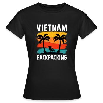 Backpacking vietnam backpacker travel backpack - Women's T-Shirt - black - Front - AI Model Female 172 dark (172cm)