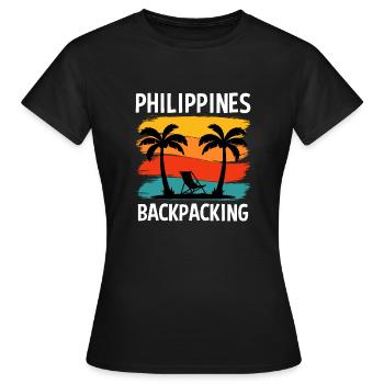 Backpacking Backpacker Philippines Backpack Travel - Women's T-Shirt - black - Front - AI Model Female 172 dark (172cm)