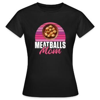 Cadeaux pour les amateurs de boulettes de viande - T-shirt Femme - noir - Devant - AI Model Female 172 dark (172cm)