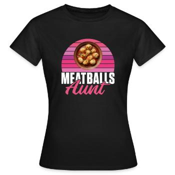 Cadeaux pour les amateurs de boulettes de viande - T-shirt Femme - noir - Devant - AI Model Female 172 dark (172cm)