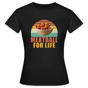 Cadeaux pour les amateurs de boulettes de viande - T-shirt Femme - noir - Devant - AI Model Female 172 dark (172cm)