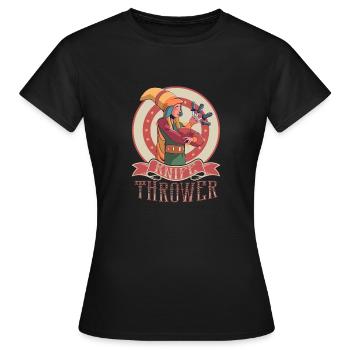 Couteau Lanceur Cirque Costume Fête À Thème - T-shirt Femme - noir - Devant - AI Model Female 172 dark (172cm)