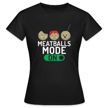 Cadeaux pour les amateurs de boulettes de viande - T-shirt Femme - noir - Devant - AI Model Female 172 dark (172cm)