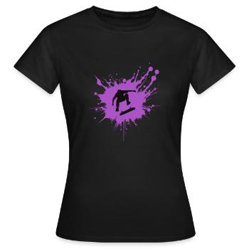 Splash Skateboard Dynamics - Women's T-Shirt - black - Front - AI Model Female 172 dark (172cm)
