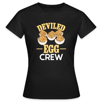Gefüllte Eier Deviled Eggs - Frauen T-Shirt - Schwarz - Vorne - AI Model Female 172 dark (172cm)
