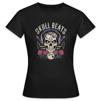 SKULL BEATS - Frauen T-Shirt - Schwarz - Vorne - AI Model Female 172 dark (172cm)