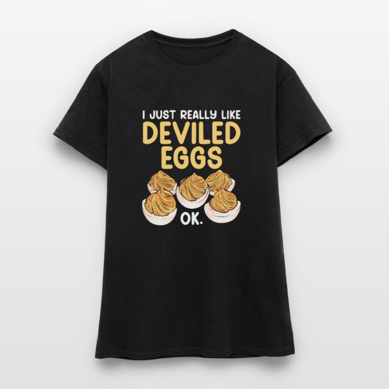 Gefüllte Eier Deviled Eggs Frauen T-Shirt