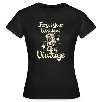 Slogan vintage drôle rétro - T-shirt Femme - noir - Devant - AI Model Female 172 dark (172cm)